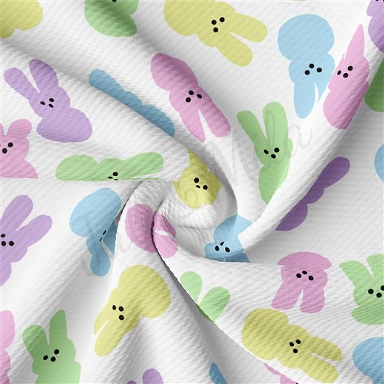 Easter AA2399 Liverpool Bullet Textured Stretch Solid Strip Thick Knit Jersey Fabric