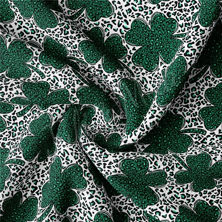 St. Patrick's Day Printed Liverpool Bullet Textured Stretch Solid Strip Thick Knit Jersey Fabric