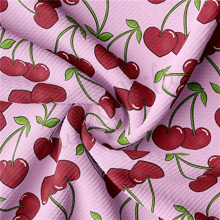 Valentine's Day Printed Liverpool Bullet Textured Stretch Solid Strip Thick Knit Jersey Fabric