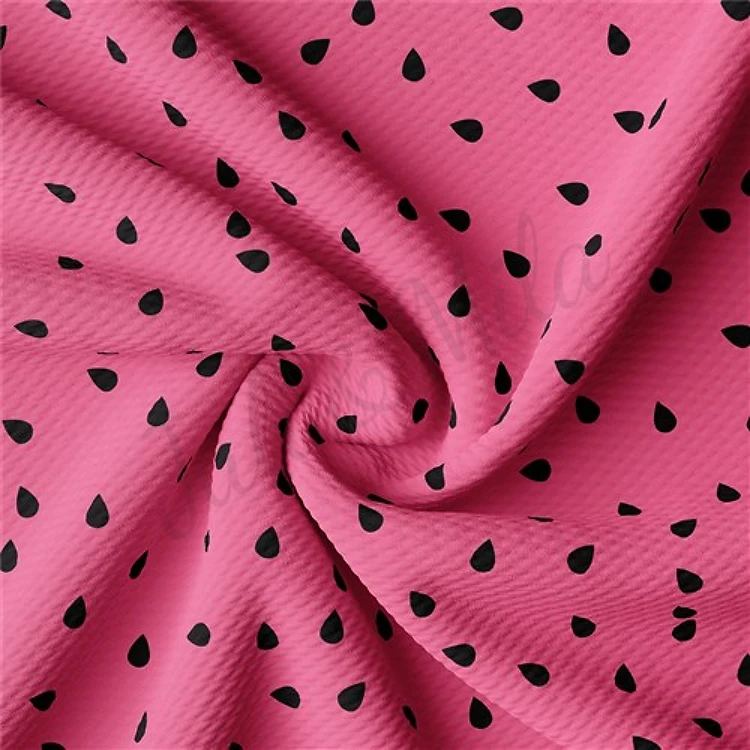 Watermelon Seeds Summer Liverpool Bullet Textured Stretch Solid Strip Thick Knit Jersey Fabric