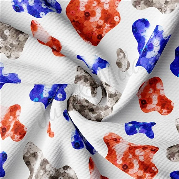 Patriotic 4th of July Printed Liverpool FabricAA1542 & Get a Free $89.99 Embroidery Bundle