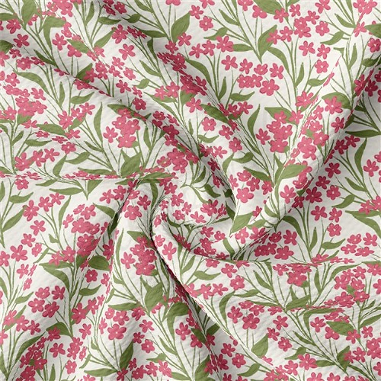 Printed Liverpool Fabric AA2487 Floral & Get a Free $89.99 Embroidery Bundle