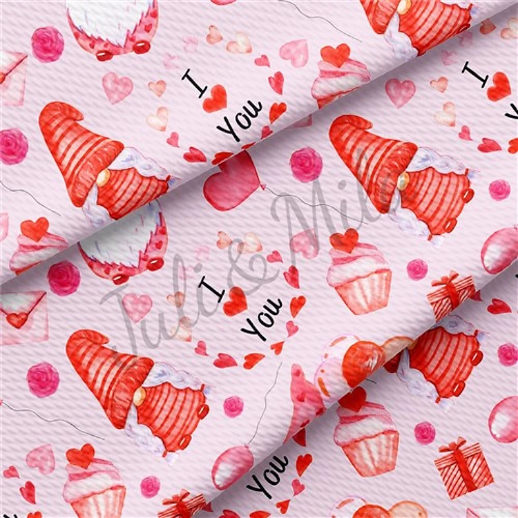 Valentine's Day Printed Liverpool Bullet Textured Stretch Solid Strip Thick Knit Jersey Fabric