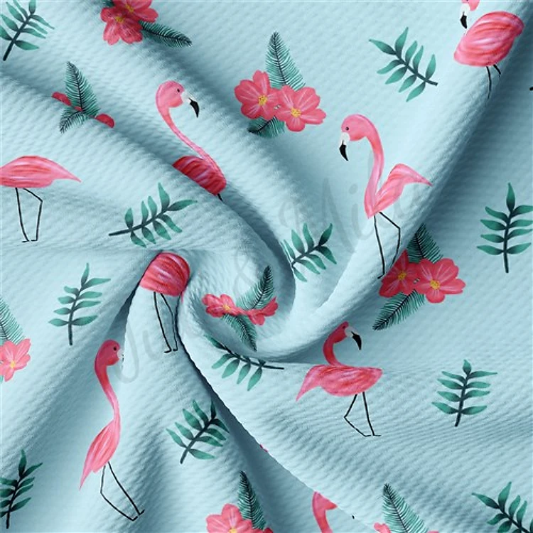 Flamingo Summer Printed Liverpool Stretch AA1495 & Get a Free $89.99 Embroidery Bundle