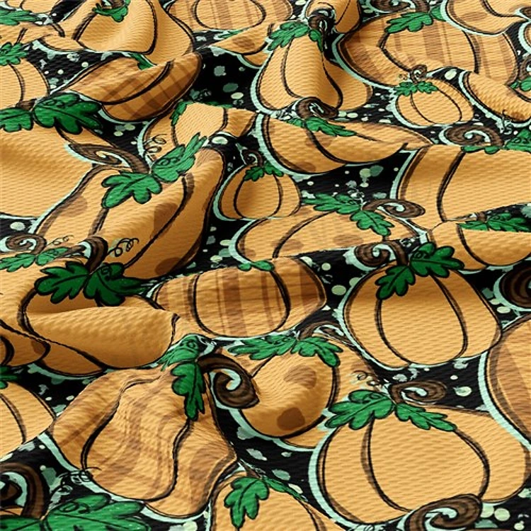Autumn Fall Halloween Printed Liverpool Fabric AA1953 & Get a Free $89.99 Embroidery Bundle
