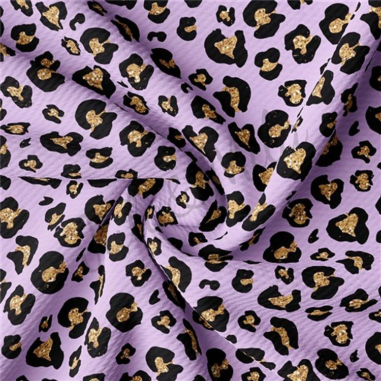 Cheetah Leopard AA178 TBP102 Liverpool Bullet Textured Stretch Solid Strip Thick Knit Jersey Fabric