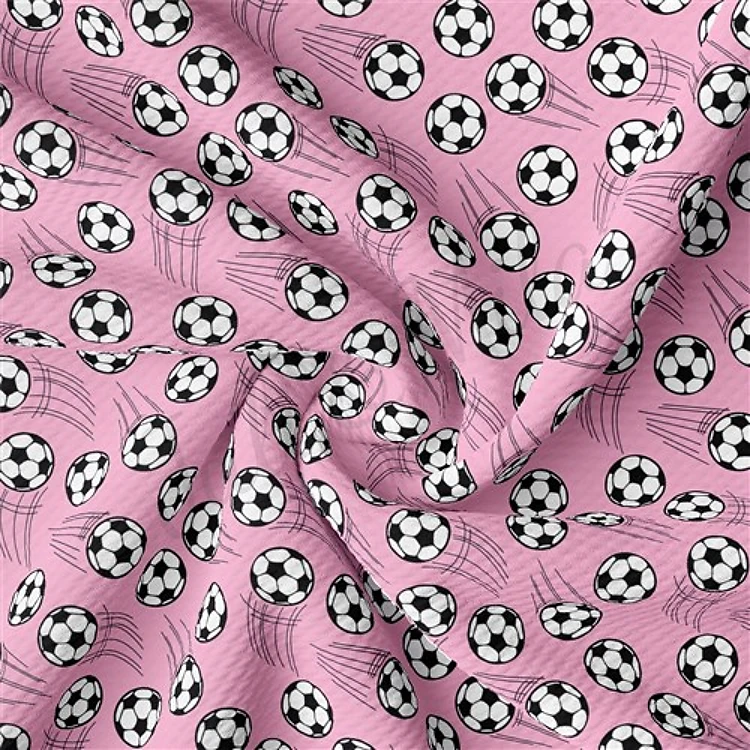 Soccer Liverpool Bullet Textured Stretch Solid Strip Thick Knit Jersey Fabric