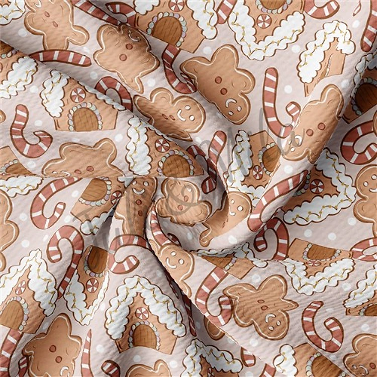 Gingerbread Printed Fabric AA694 & Get a Free $89.99 Embroidery Bundle