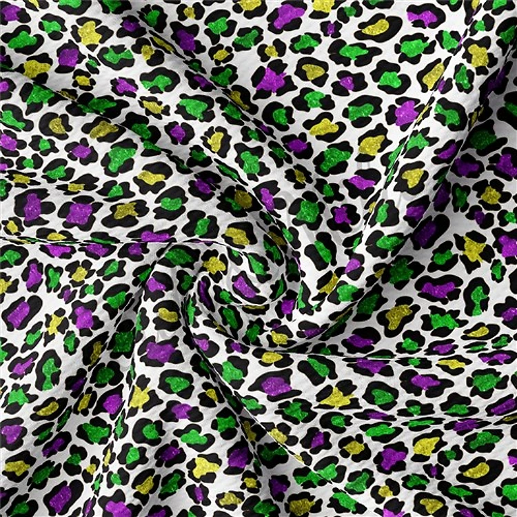 Mardi Gras Printed Liverpool 4 Way Fabric AA1360 & Get a Free $89.99 Embroidery Bundle