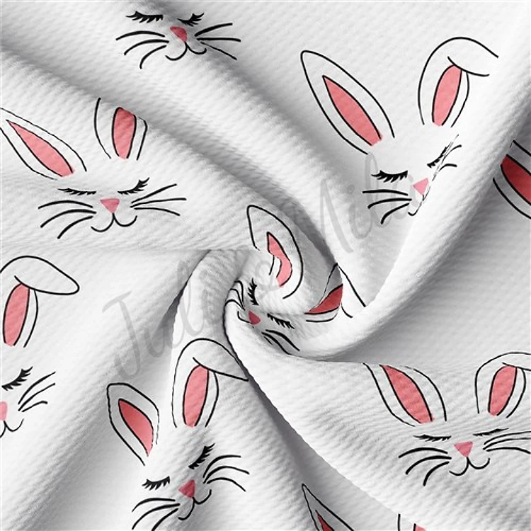 Easter Easter88 Liverpool Bullet Textured Stretch Solid Strip Thick Knit Jersey Fabric