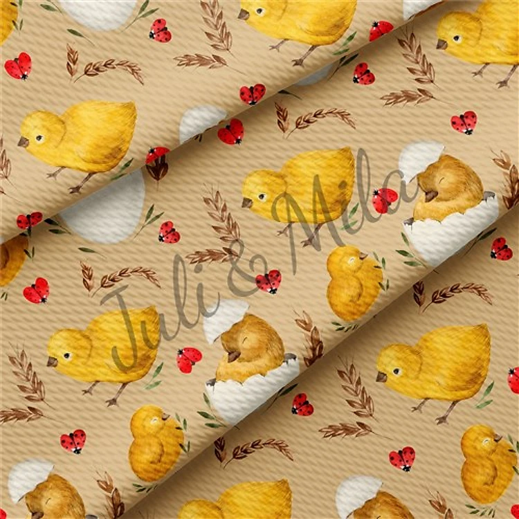 Easter Printed Liverpool Fabric Egg Bunny Pastel (E6) & Get a Free $89.99 Embroidery Bundle