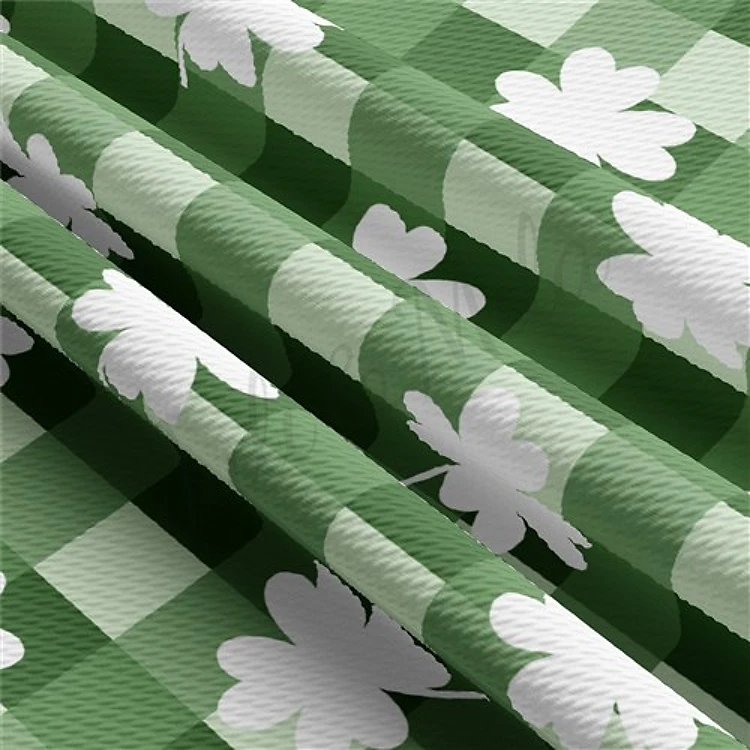 St. Patrick's Day Printed Liverpool Bullet Textured Stretch Solid Strip Thick Knit Jersey Fabric