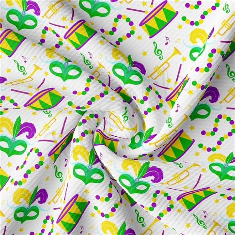 Mardi Gras AA2349 Liverpool Bullet Textured Stretch Solid Strip Thick Knit Jersey Fabric