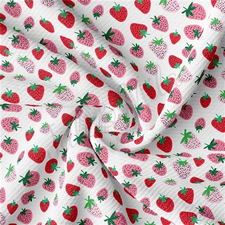 Strawberry Liverpool Bullet Textured Stretch Solid Strip Thick Knit Jersey Fabric