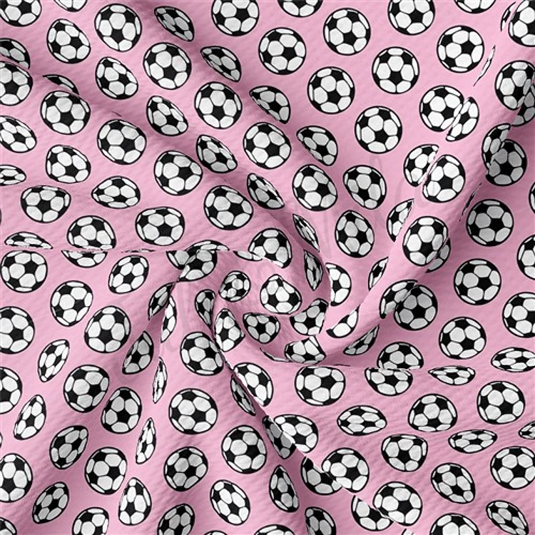 Soccer Liverpool Bullet Textured Stretch Solid Strip Thick Knit Jersey Fabric