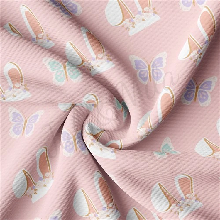 Easter Liverpool Bullet Textured Stretch Solid Strip Thick Knit Jersey Fabric