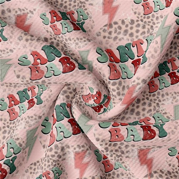 Christmas Christmas Liverpool Bullet Textured Stretch Solid Strip Thick Knit Jersey Fabric