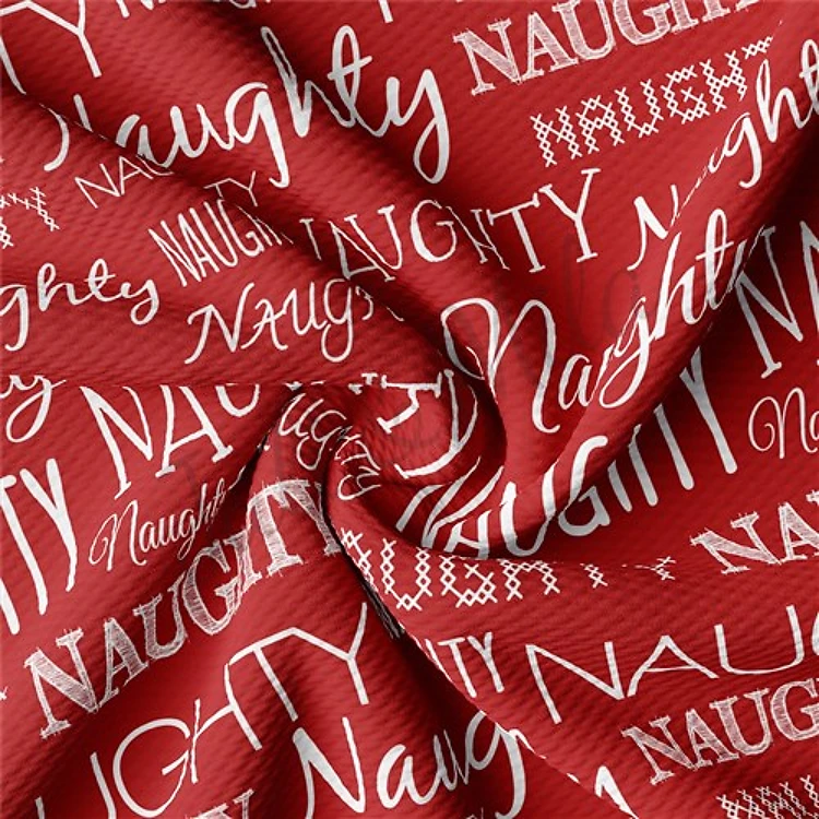 Christmas Printed Liverpool Bullet Textured Stretch Solid Strip Thick Knit Jersey Fabric