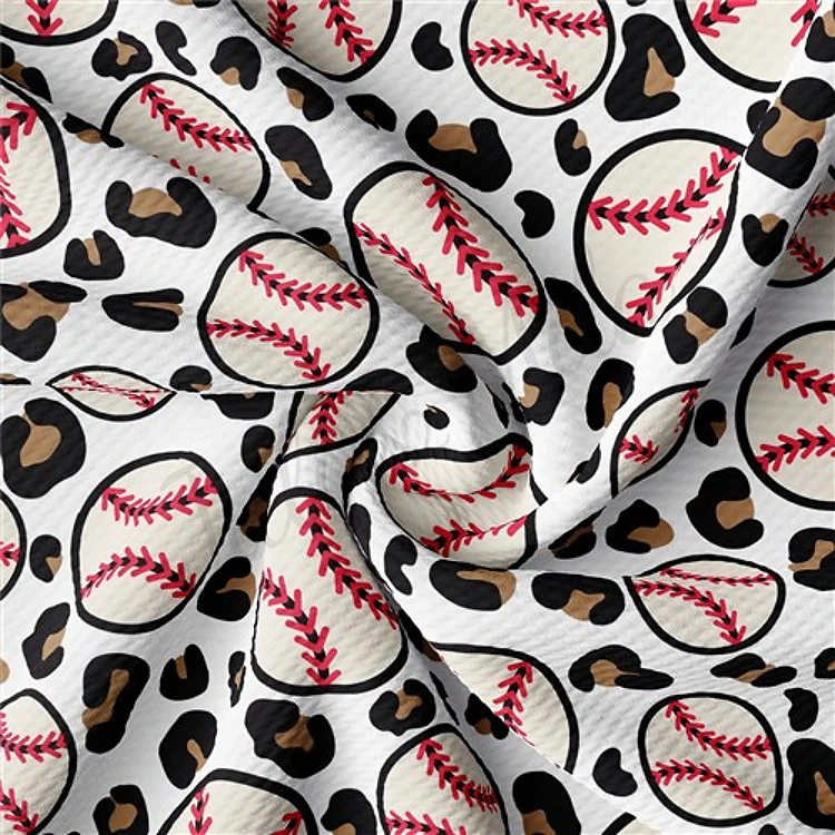 Baseball Cheetah Leopard Printed Stretch Solid Liverpool AA932 & Get a Free $89.99 Embroidery Bundle
