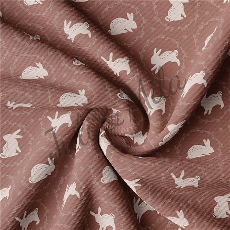 Easter Printed Liverpool Fabric Egg Bunny Pastel (E5) & Get a Free $89.99 Embroidery Bundle