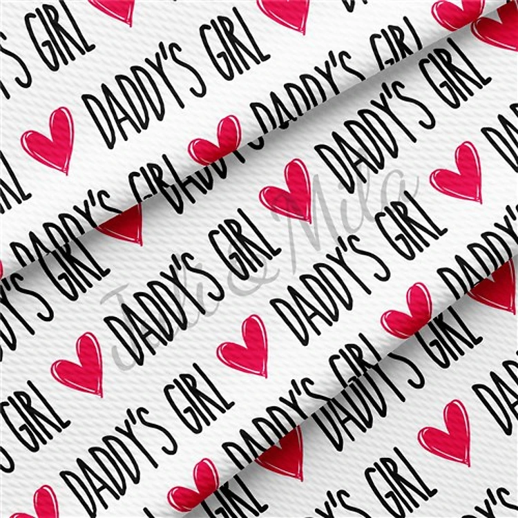 Daddy's Girl Printed Liverpool Bullet Textured Stretch Solid Strip Thick Knit Jersey Fabric