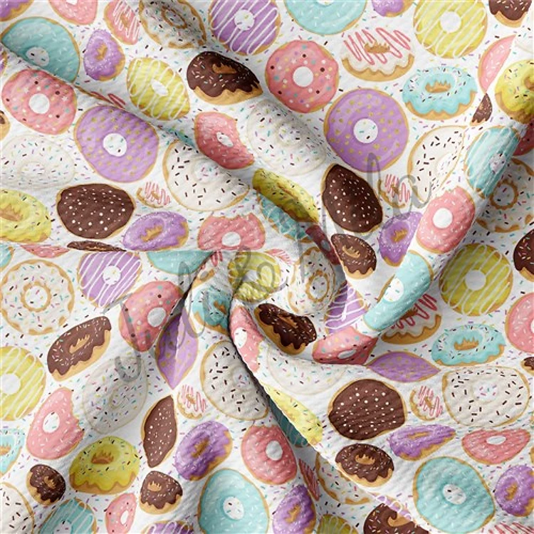 Printed Liverpool Fabric (Donuts) & Get a Free $89.99 Embroidery Bundle