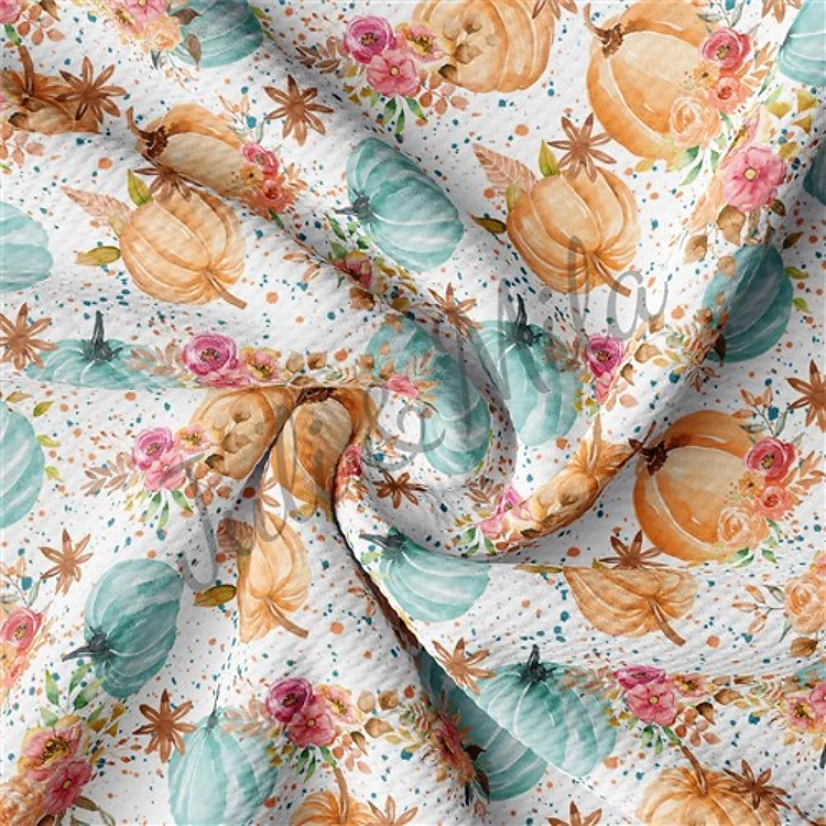 Pumpkin Autumn Fall Floral Printed Floral93 & Get a Free $89.99 Embroidery Bundle