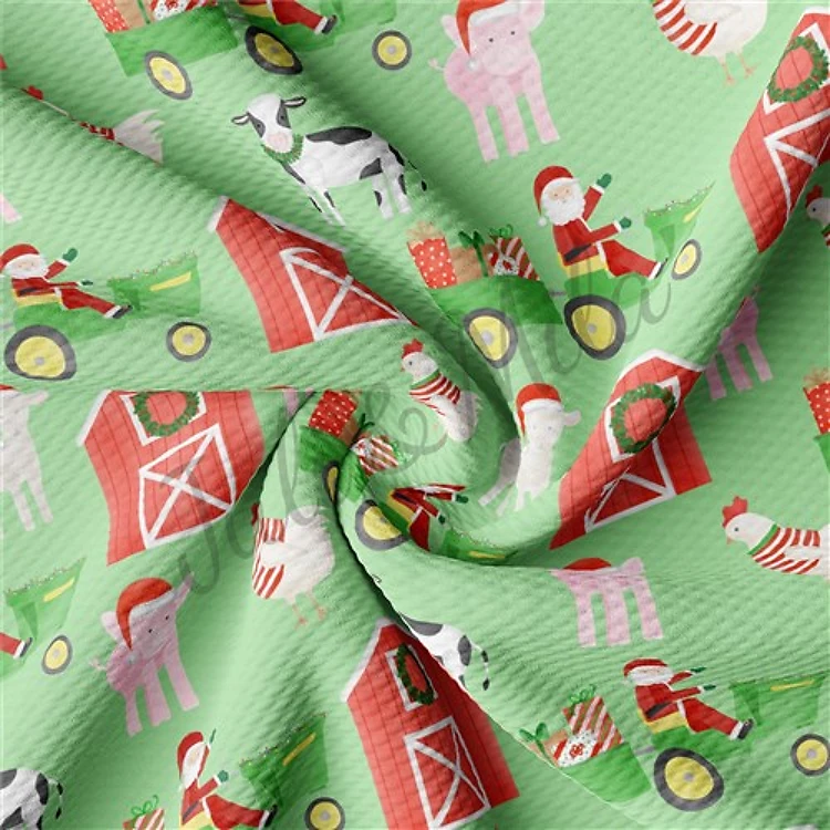 Christmas Liverpool Bullet Textured Stretch Solid Strip Thick Knit Jersey Fabric