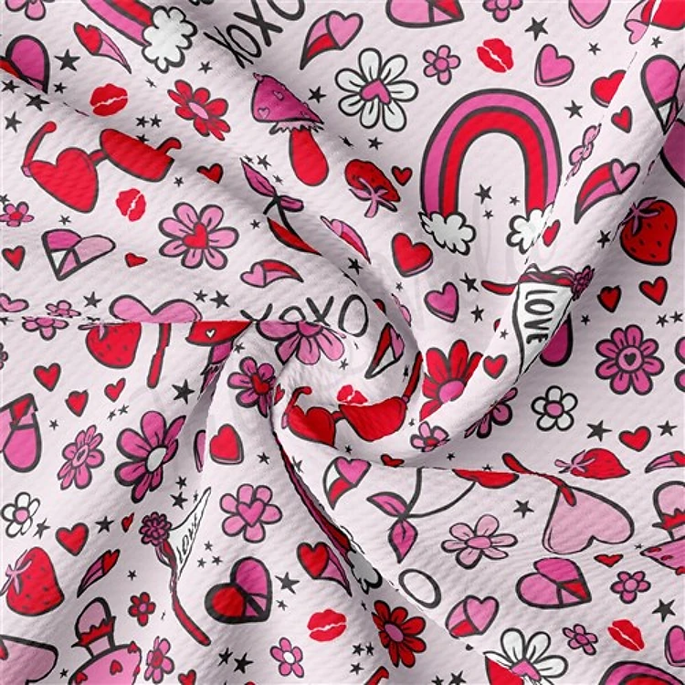 Valentine's Day Liverpool Bullet Textured Stretch Solid Strip Thick Knit Jersey Fabric