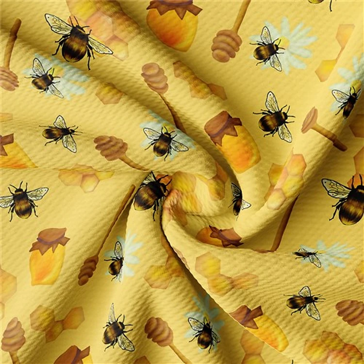 Printed Liverpool 4 Way Fabric (Honey2 ) & Get a Free $89.99 Embroidery Bundle