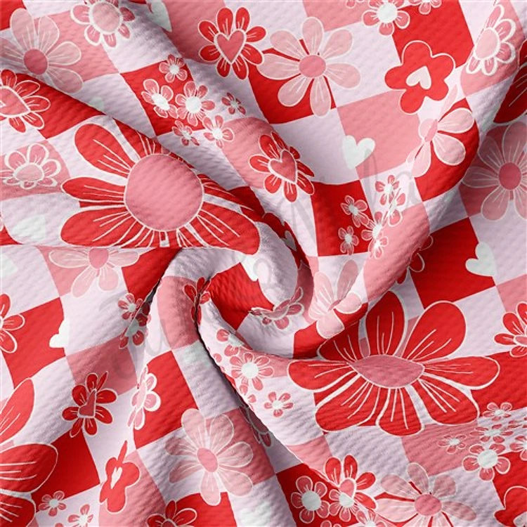 Valentine's Day Printed Liverpool Bullet Textured Stretch Solid Strip Thick Knit Jersey Fabric