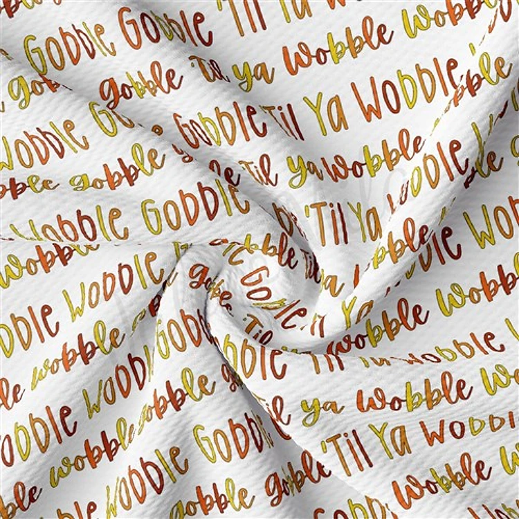 Thanksgiving Printed Liverpool Bullet Textured Stretch Solid Strip Thick Knit Jersey Fabric