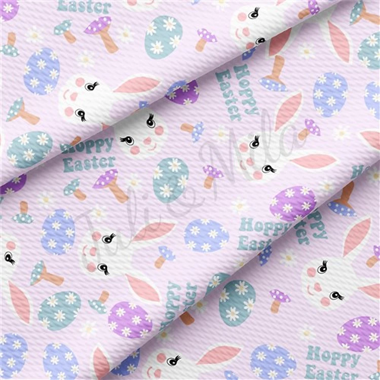 Easter East102 TBP101 Liverpool Bullet Textured Stretch Solid Strip Thick Knit Jersey Fabric
