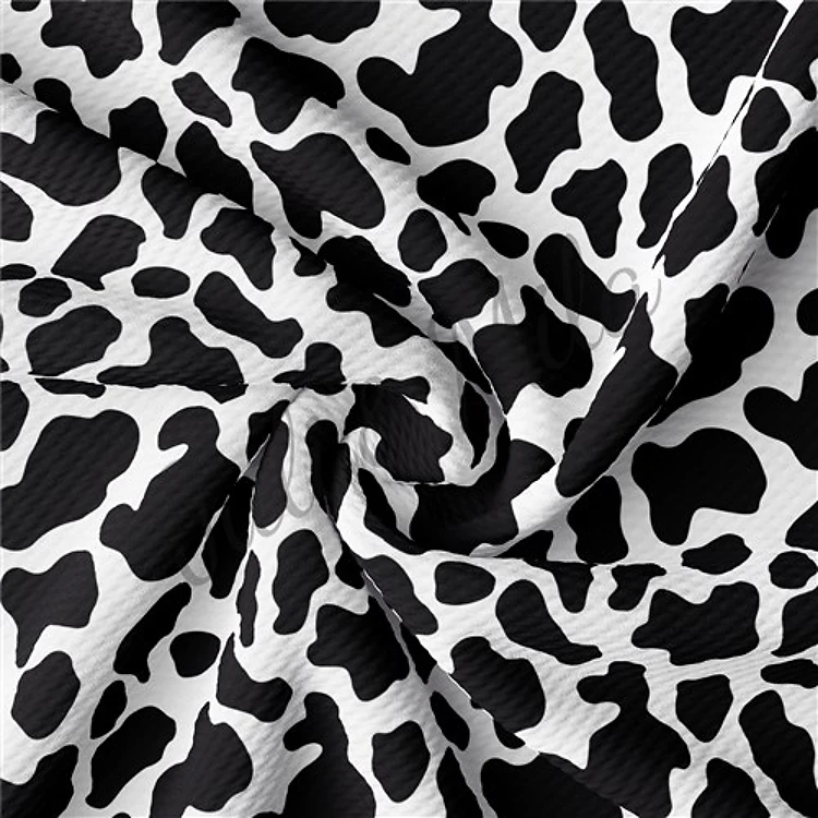 Cow Print Printed Liverpool Fabric (spot) & Get a Free $89.99 Embroidery Bundle