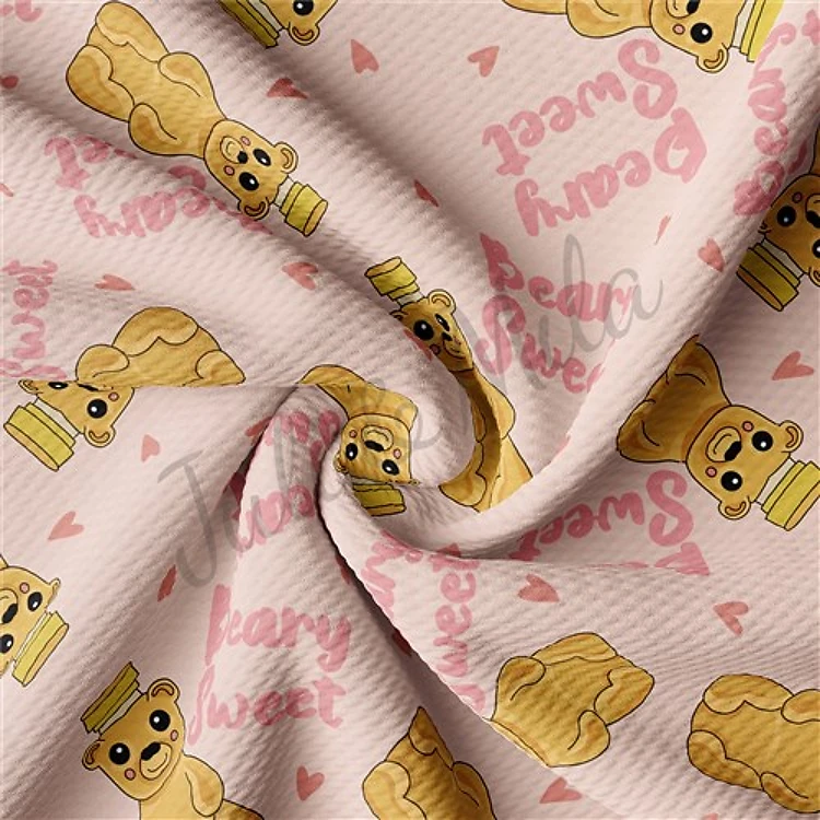 Valentine's Day bearysweet Liverpool Bullet Textured Stretch Solid Strip Thick Knit Jersey Fabric