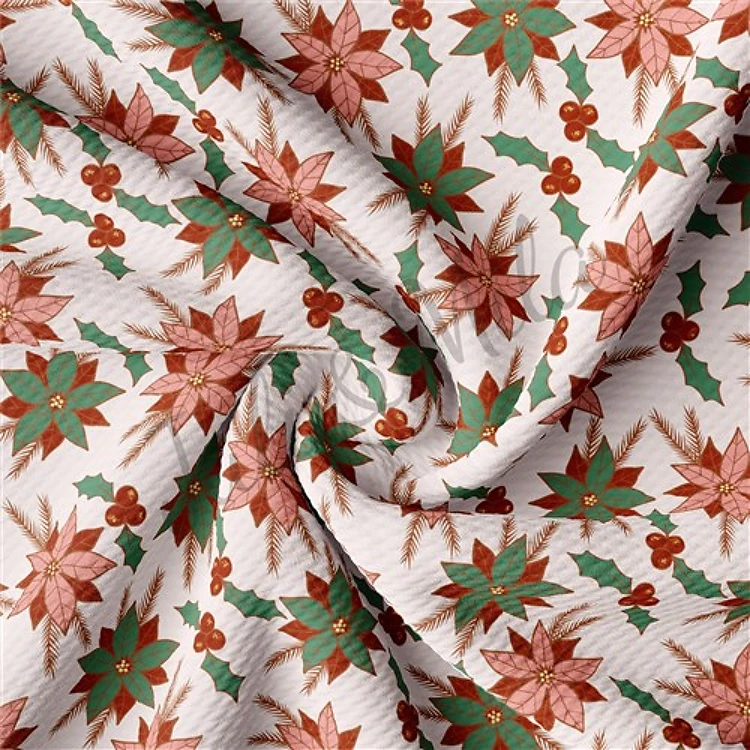 Christmas Liverpool Bullet Textured Stretch Solid Strip Thick Knit Jersey Fabric