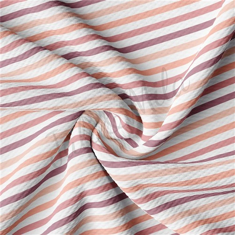Printed Liverpool Bullet Textured Stretch Solid Strip Thick Knit Jersey Fabric