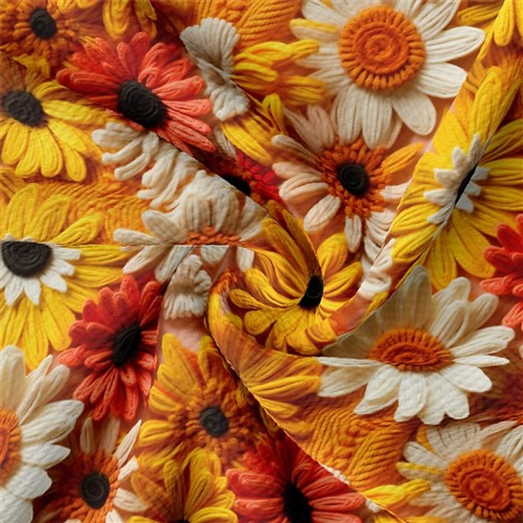 Fall Floral Pumpkin Fabric AA1924 flowers Embroidery & Get a Free $89.99 Embroidery Bundle