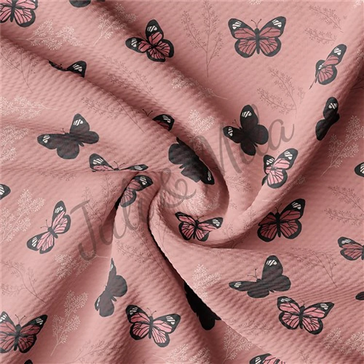 Printed Liverpool Fabric (Butterflies2) & Get a Free $89.99 Embroidery Bundle