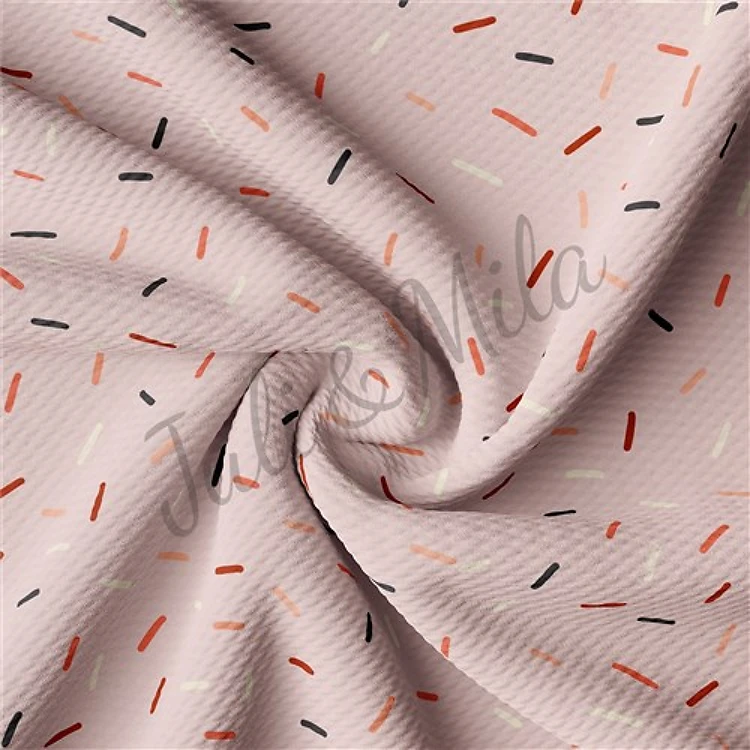 Christmas Printed Liverpool Bullet Textured Stretch Solid Strip Thick Knit Jersey Fabric