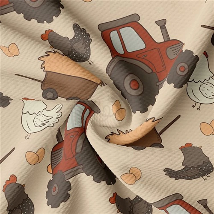 Tractor Farm Liverpool Bullet Textured Stretch Solid Strip Thick Knit Jersey Fabric