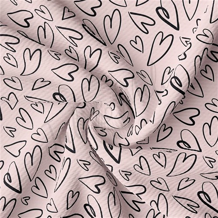 Valentine's Day Liverpool Bullet Textured Stretch Solid Strip Thick Knit Jersey Fabric
