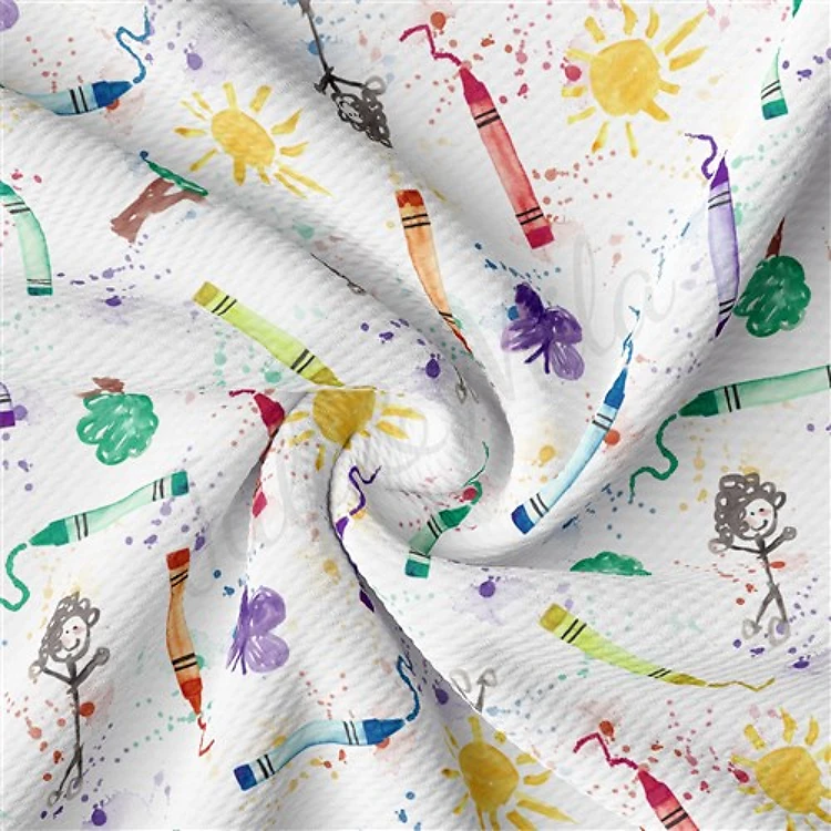 Back to School AA2379 Liverpool Bullet Textured Stretch Solid Strip Thick Knit Jersey Fabric
