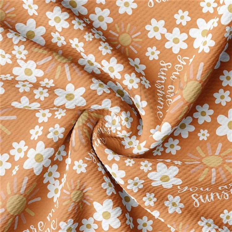 You are My Sunshine Liverpool Bullet Textured Stretch Solid Strip Thick Knit Jersey Fabric
