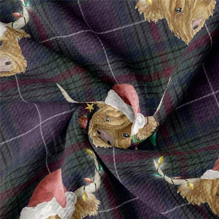 Christmas Printed Liverpool Fabric AA2095 & Get a Free $89.99 Embroidery Bundle