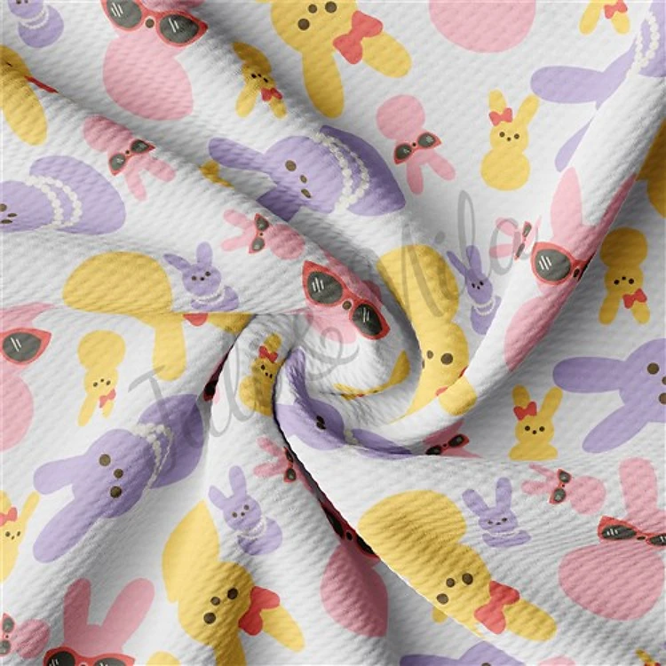 Easter Liverpool Bullet Textured Stretch Solid Strip Thick Knit Jersey Fabric