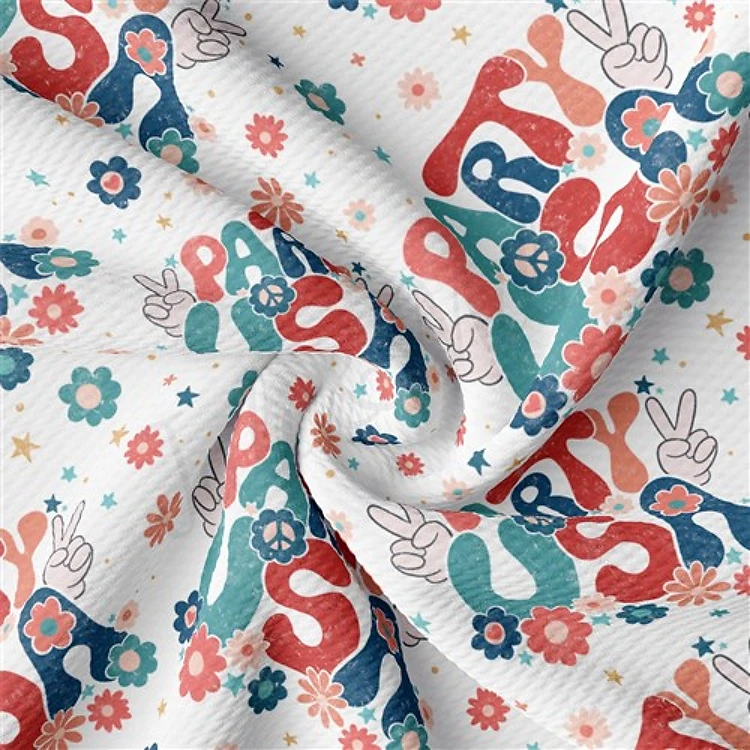 Printed Liverpool Fabric AA2522 Patriotic 4th of July & Get a Free $89.99 Embroidery Bundle