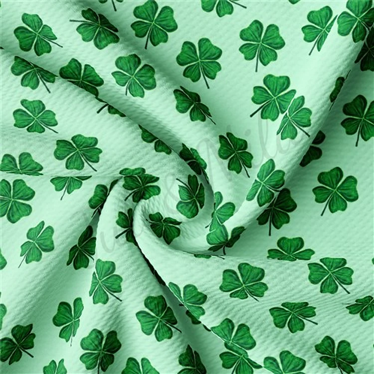 St. Patrick's Day Printed Liverpool Bullet Textured Stretch Solid Strip Thick Knit Jersey Fabric
