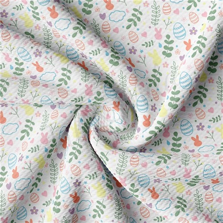 Easter AA2337 Liverpool Bullet Textured Stretch Solid Strip Thick Knit Jersey Fabric