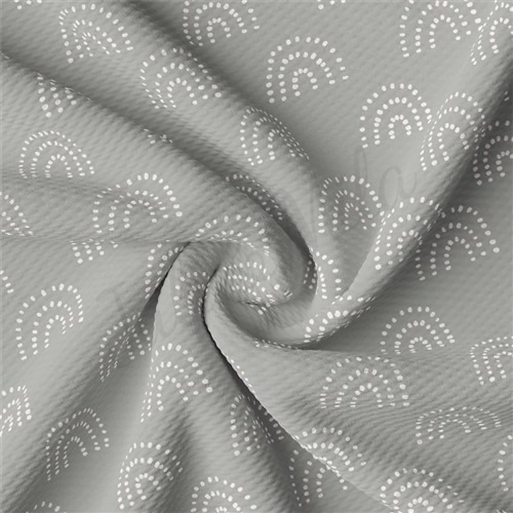 Rainbow Liverpool Bullet Textured Stretch Solid Strip Thick Knit Jersey Fabric